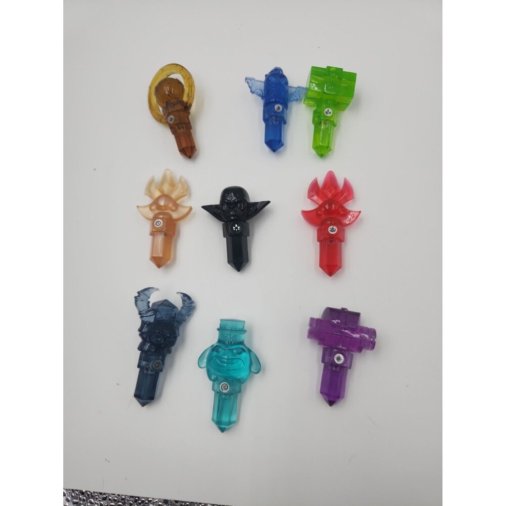 Skylanders Trap Team Lot of 9 Elemental Traptanium Crystals Fire Life Wayer